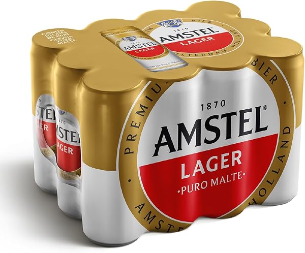 Amstel Cerveja Lager Puro Malte Lata 350ml Pack 12 Unidades